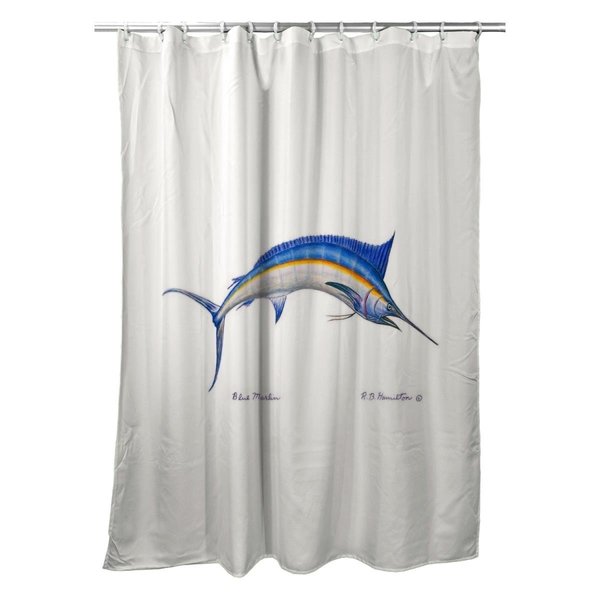 Betsy Drake Betsy Drake SH015C 70 x 72 in. Blue Marlin Shower Curtain SH015C